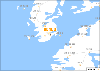 map of Bømlo