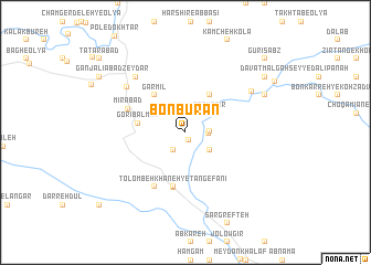 map of Bon Būrān
