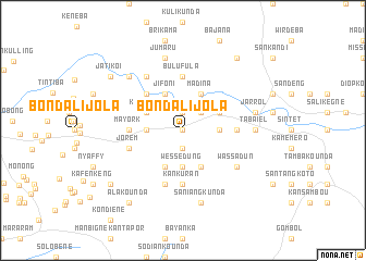 map of Bondali Jola