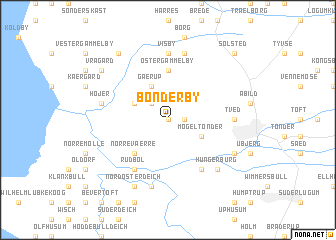map of Bønderby