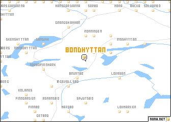 map of Bondhyttan