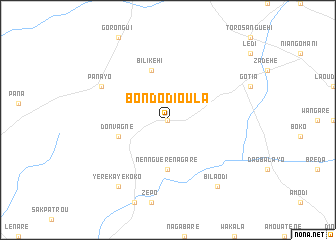 map of Bondo-Dioula