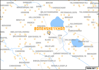 map of Boneh Sheykhān