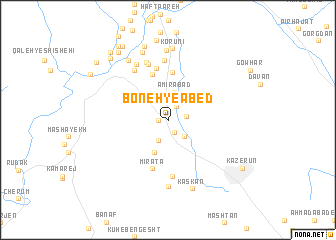 map of Boneh-ye ‘Ābed