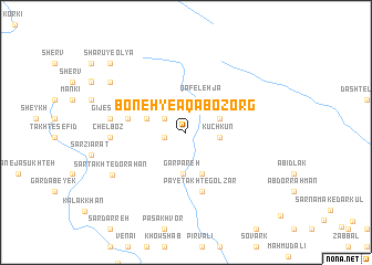 map of Boneh-ye Āqā Bozorg