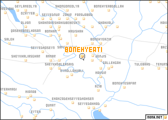 map of Boneh-ye ‘Āţī