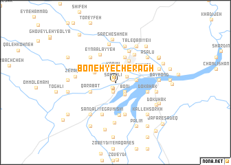 map of Boneh-ye Cherāgh
