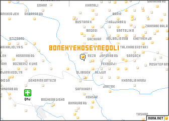 map of Boneh-ye Ḩoseyn-e Qolī