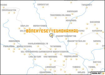 map of Boneh-ye Seyyed Moḩammad