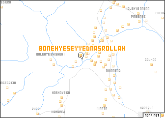 map of Boneh-ye Seyyed Naşrollāh