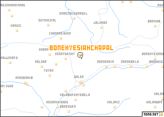 map of Boneh-ye Sīāh Chapal