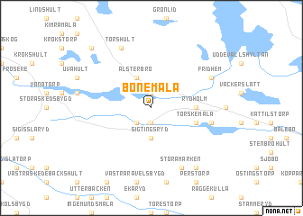 map of Bönemåla