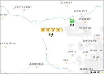 map of Bones Ford