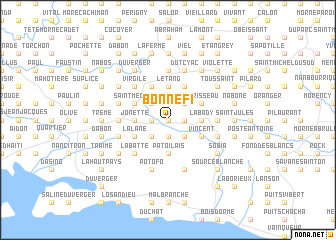 map of Bonnefi