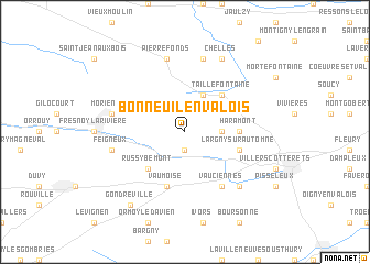 map of Bonneuil-en-Valois
