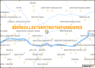 map of Bonneville-et-Saint-Avit-de-Fumadières