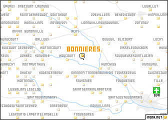 map of Bonnières