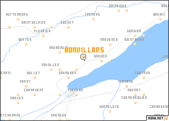 map of Bonvillars