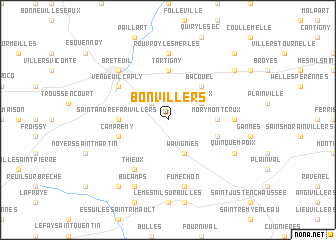 map of Bonvillers