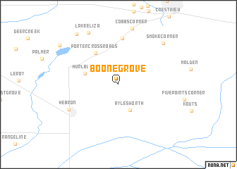 map of Boone Grove