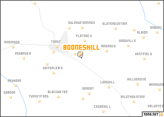 map of Boones Hill