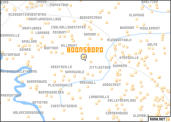 map of Boonsboro