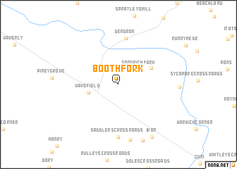 map of Booth Fork