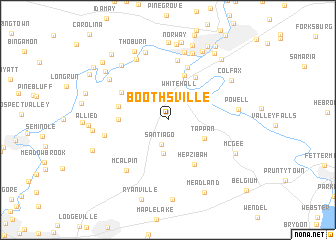 map of Boothsville