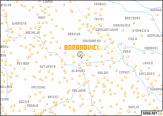 map of Boranovići