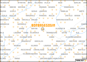 map of Borba de Godim
