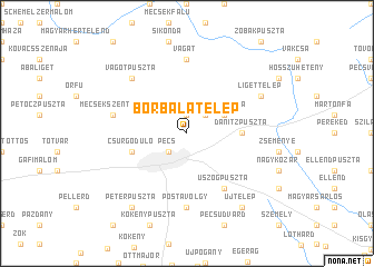 map of Borbálatelep