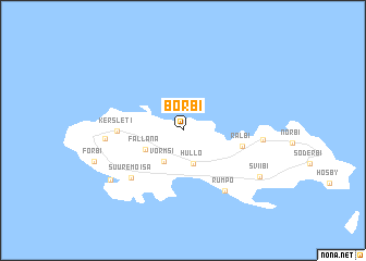 map of Borbi