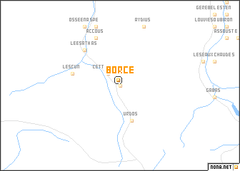 map of Borce