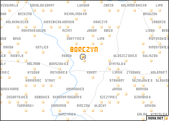 map of Borczyn