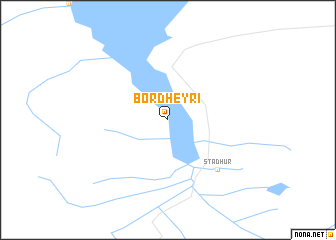 map of Borðeyri
