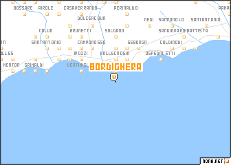 map of Bordighera
