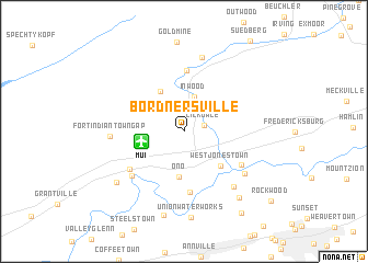 map of Bordnersville