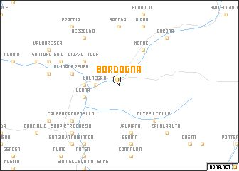 map of Bordogna