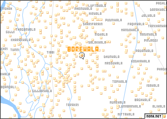 map of Borewāla