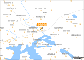 map of Borgå
