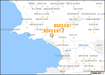 map of Borgeby