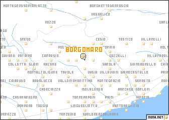 map of Borgomaro