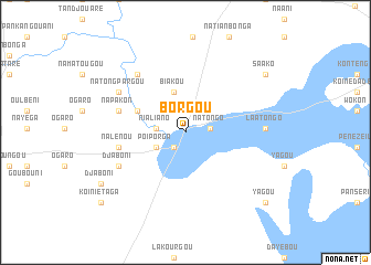 map of Borgou