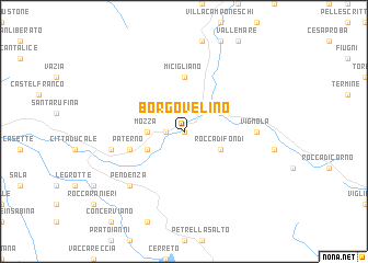 map of Borgo Velino