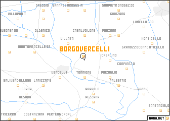 map of Borgo Vercelli