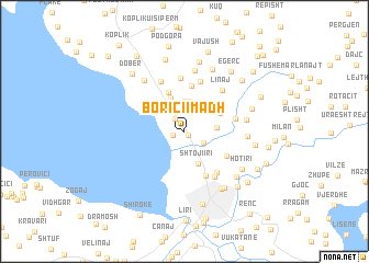 map of Boriçi i Madh