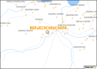 map of Borj ech Chouchana