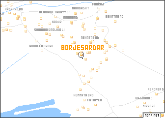 map of Borj-e Sardār