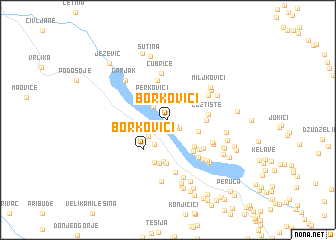 map of Borkovići