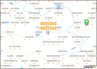 map of Borkowo